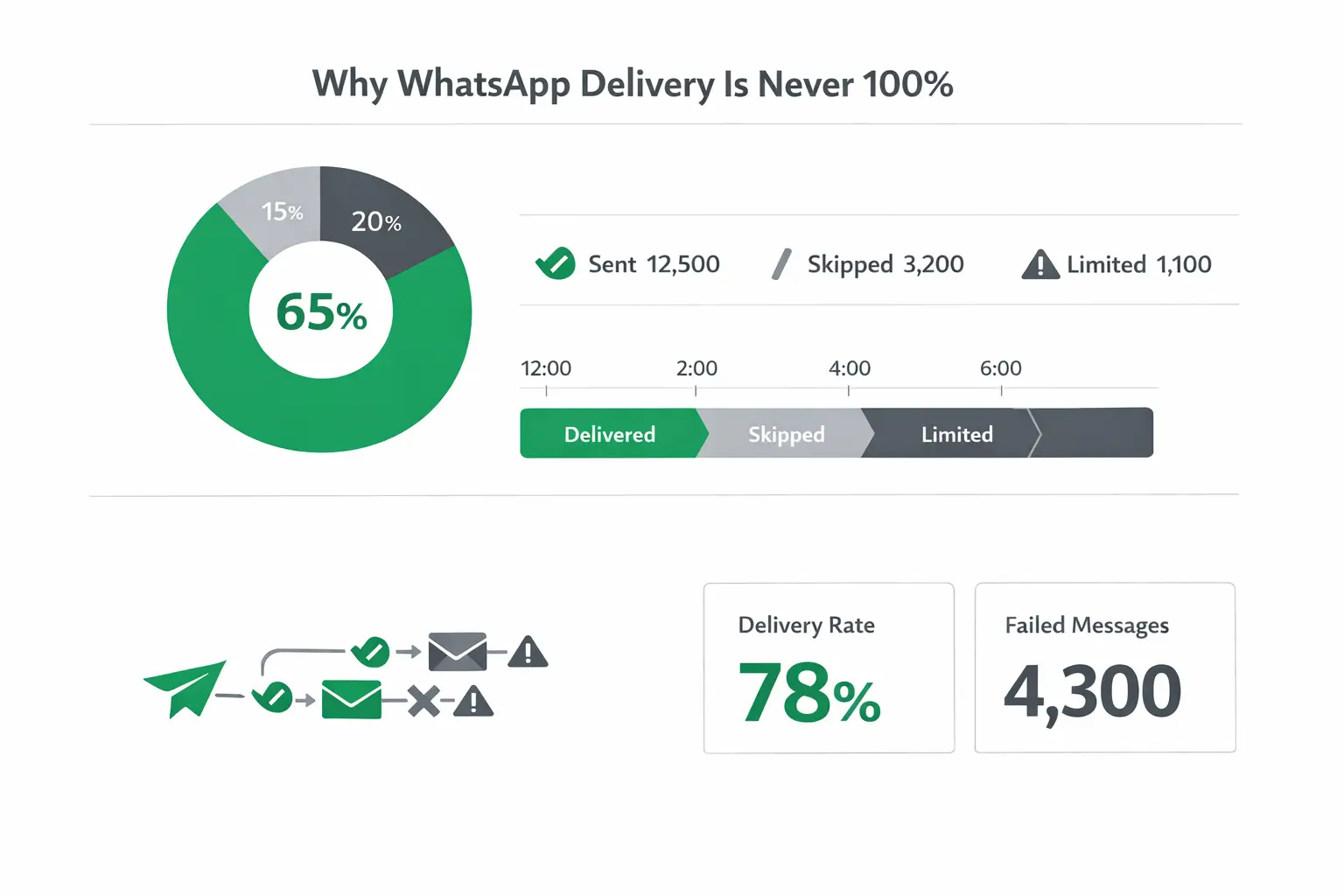 explaining why WhatsApp campaign delivery is never 100 percent